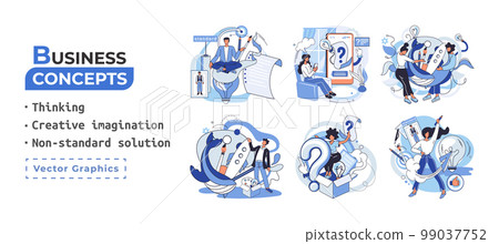 Creative thinking. People different mental mindset types or models creative. Imaginative logical and structural thinking Creative thinking. People different mental mindset types or models creative. Imaginative logical and structural thinking 99037752