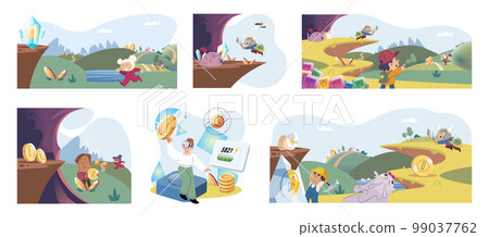 Play to earn, video games in which player can receive rewards with real value, blockchain projects 99037762