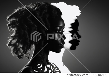Discrimination. Fight Racism black lives matter for protest, rally, or awareness campaign against racial discrimination of dark skin color. Fight for equal rights of black people. High quality 3d 99038715