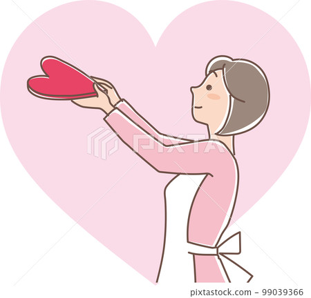 Accumulation _ accumulation of hearts _ mother with heart _ background with pink heart 99039366