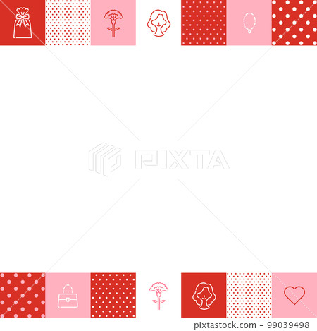 For Mother's Day icon x grid pattern frame/white background (square) 99039498