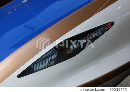 Tokyo Shinkansen train stopping at Tokyo Station 99039755