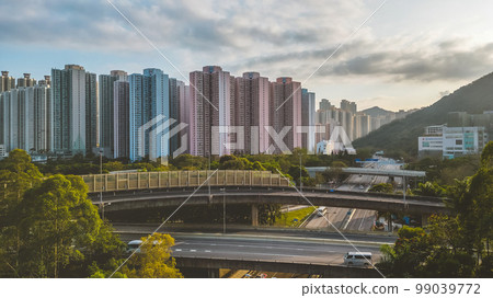 7 Feb 2023 the road scape of Po Shun Road, hk 99039772