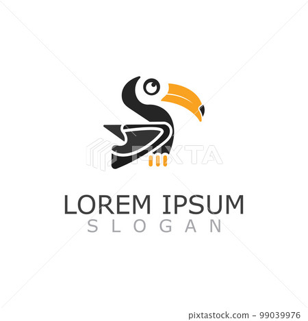 Toucan simple logo design image bird vector illustration 99039976