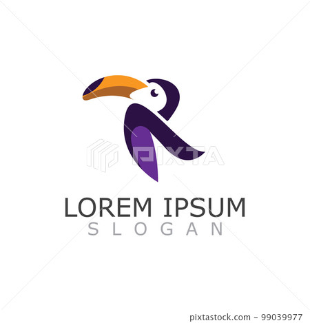 Toucan simple logo design image bird vector illustration 99039977