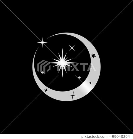 Moonlight or crescent and Stars image graphic icon logo design abstract concept vector stock. Can be used as a symbol related to metal or romance. Moonlight or crescent and Stars image graphic icon logo design abstract concept vector stock. Can be used as a symbol related to metal or romance. 99040204