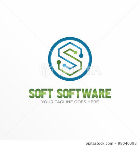 Letter S flip dot tech line font image graphic icon logo design abstract concept vector stock. Can be used as a symbol related to Technology or initial. 99040398