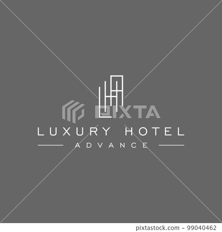 Letter or word LHA line font in Symmetrical image graphic icon logo design abstract concept vector stock. Can be used as a symbol related to initial. 99040462