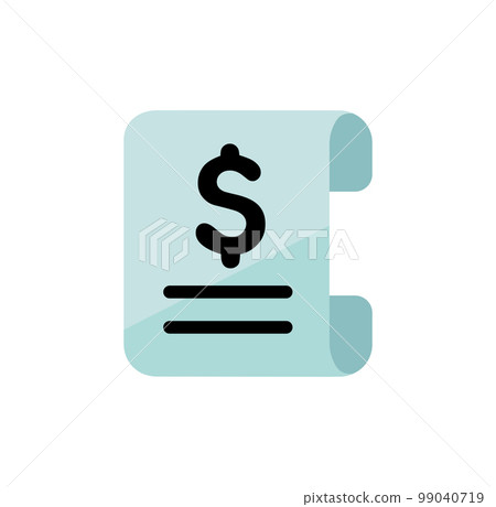 收據/收據/公用事業費用矢量圖標說明（美元） 99040719