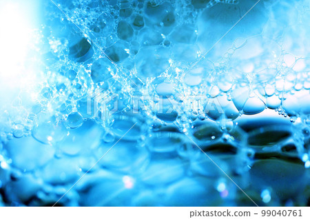 Detergent foam, bubble closeup background image 99040761