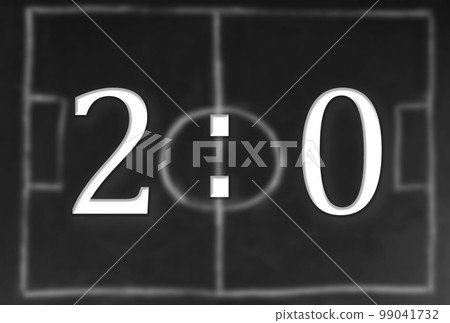 scoreboard with a score of 2:0. symbol of team sports 99041732