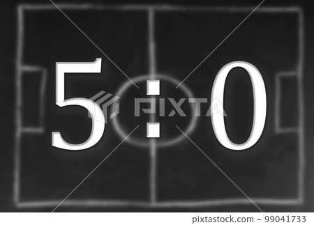 scoreboard with a score of 5:0. symbol of team sports 99041733