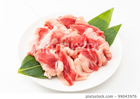 Beef on a plate white background Beef on a plate white background 99043976