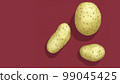 Potatoes with a red background 99045425