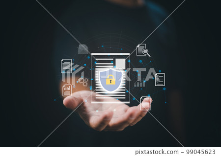 concept is data security access. Shields protect sensitive data. Internet security. concept is data security access. Shields protect sensitive data. Internet security. 99045623