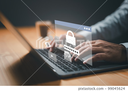 computer and data protection, digital access, cyber security, online safety, secure connection 99045624
