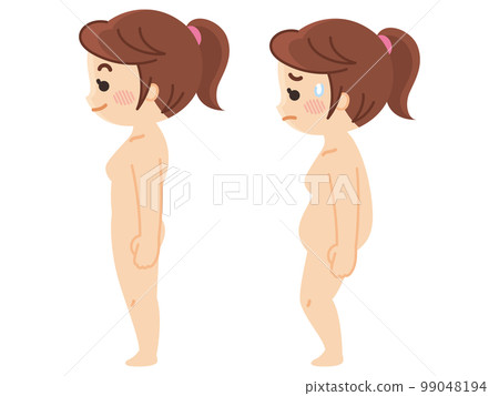 Good posture and bad posture stoop Good posture and bad posture stoop 99048194