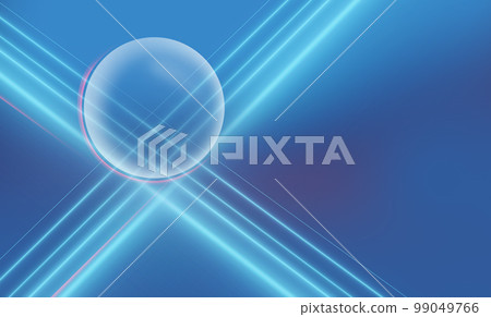 Abstract design with neon lights and sphere concept series 99049766