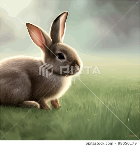 Cute little rabbit for Easter spring holiday ,...-插圖素材 [99050179] - PIXTA圖庫