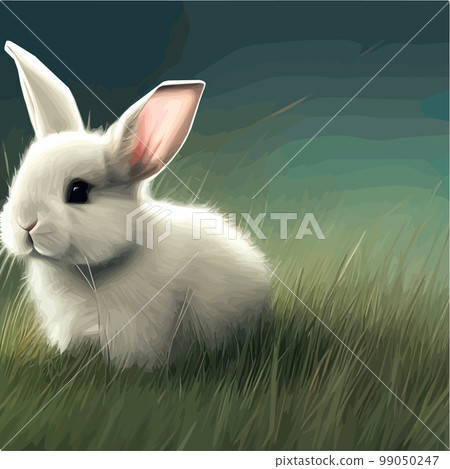 Cute little rabbit for Easter spring holiday ,...-插圖素材 [99050247] - PIXTA圖庫