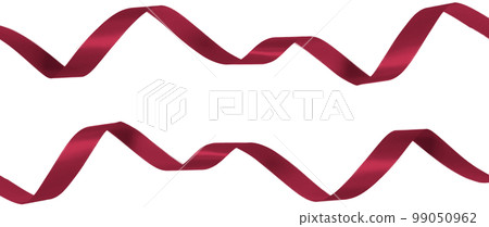 red color ribbon on transparent background, PNG image. ribbon elements 99050962