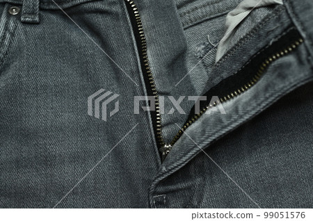 metallic zip on denim jeans 99051576