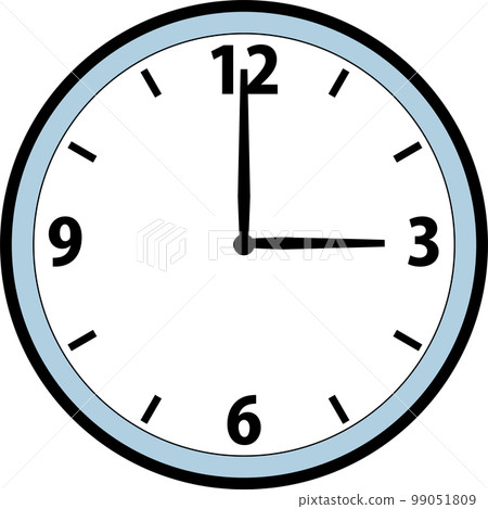 模擬掛鐘的簡單可愛插圖 模擬掛鐘的簡單可愛插圖 99051809