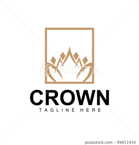 Crown Logo, Royal Design, Throne Holder King And Queen, Vector Icon Brand Product Template Simple Template Crown Logo, Royal Design, Throne Holder King And Queen, Vector Icon Brand Product Template Simple Template 99051910