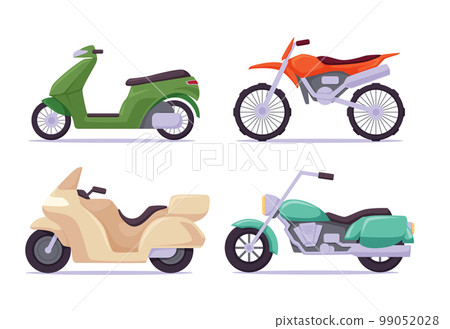 Motorcycle and scooter isolated vector illustration 99052028
