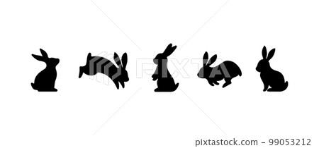 Rabbit Silhouette Illustrations 99053212