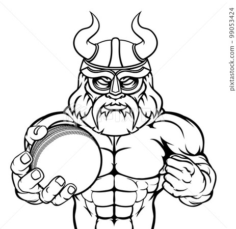 Viking Cricket Sports Mascot 99053424