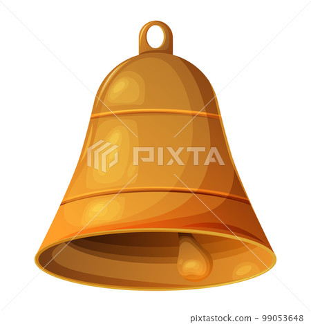 Golden bell. Vector illustration on an isolated background. Golden bell. Vector illustration on an isolated background. 99053648