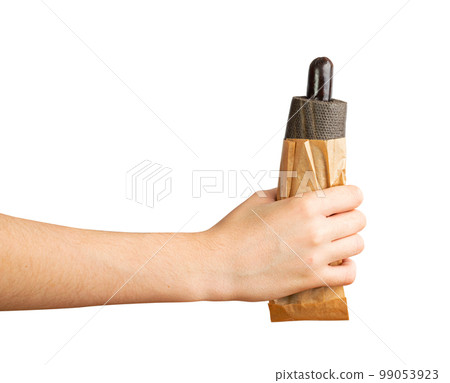 Black Hotdog Isolated, Dark Sausage Inside a Grilled Bun, Minimal Black Friday Hot Dog, Promotional Fast Food 99053923