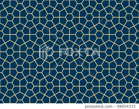 The geometric pattern with lines. Seamless vector background. Gold and dark blue texture. Graphic modern pattern. Simple lattice graphic design The geometric pattern with lines. Seamless vector background. Gold and dark blue texture. Graphic modern pattern. Simple lattice graphic design 99054355
