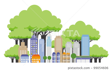 Urban development that blends nature and houses where people can live brightly 99054606