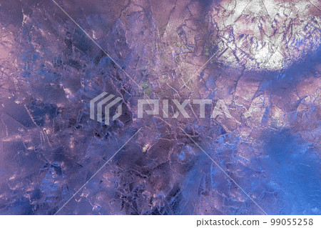 Ice blocks with colored lights. glowing ice 99055258