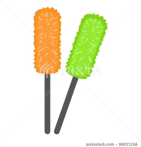 Cleaning brushes icon cartoon vector. Cleaner equipment. Clean bucket 99055286