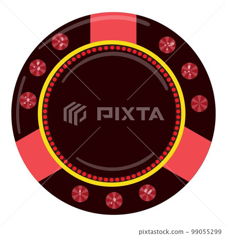Cash chip icon cartoon vector. Vegas poker. Coin money Cash chip icon cartoon vector. Vegas poker. Coin money 99055299