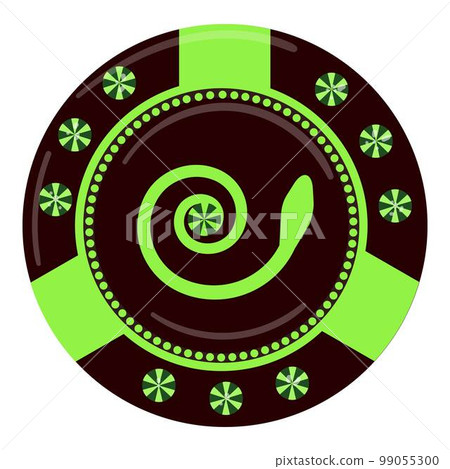Spiral poker chip icon cartoon vector. Casino chips. Royal luck Spiral poker chip icon cartoon vector. Casino chips. Royal luck 99055300