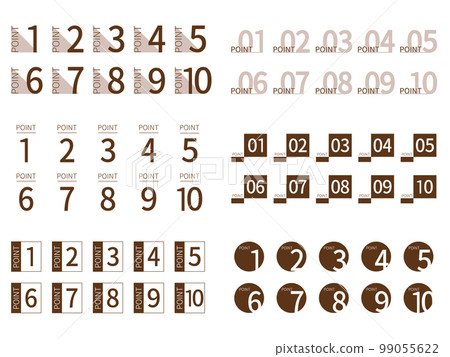 1 到 10 個數字表示點 -color4_brown 1 到 10 個數字表示點 -color4_brown 99055622