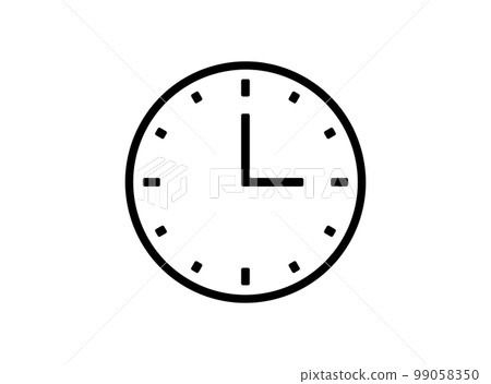 時鐘剪影圖標矢量圖 99058350