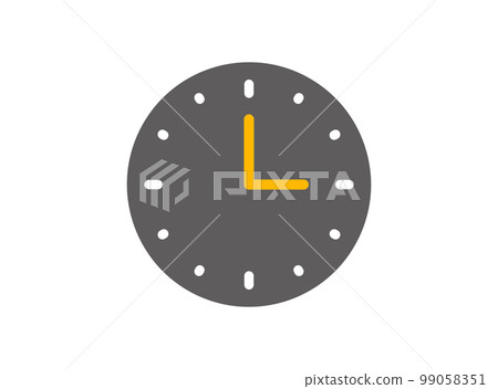 時鐘剪影圖標矢量圖 99058351