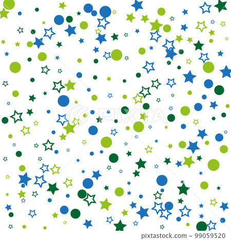 White vector background with stars and circles in blue and green colors 99059520