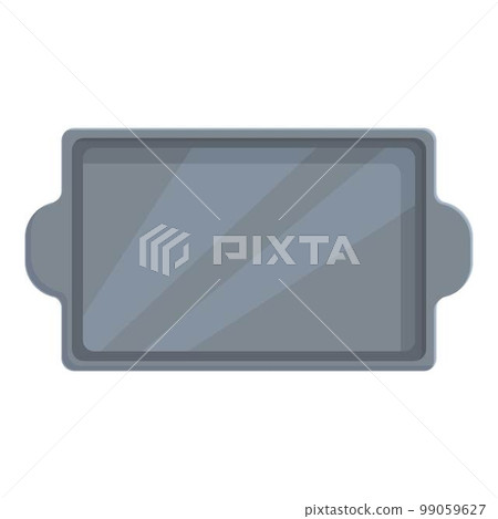 Metal tray icon cartoon vector. Food bakery. Wok form Metal tray icon cartoon vector. Food bakery. Wok form 99059627