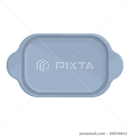 Tin tray icon cartoon vector. Bakery dish. Cupcake food 99059643