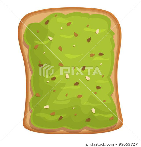 Avocado toast icon cartoon vector. Bread food. Wheat meal Avocado toast icon cartoon vector. Bread food. Wheat meal 99059727
