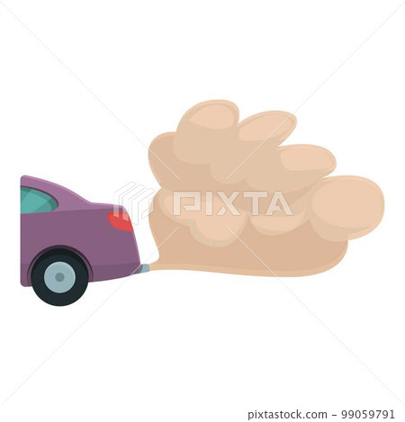 Carbon car smoke icon cartoon vector. Gas traffic. Air pipe 99059791