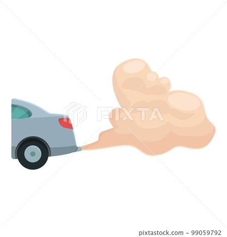 Fuel car smoke icon cartoon vector. Gas vehicle. Smog pipe Fuel car smoke icon cartoon vector. Gas vehicle. Smog pipe 99059792