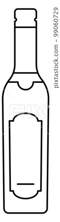 Vodka glass bottle line icon. Spirit alcohol Vodka glass bottle line icon. Spirit alcohol 99060729