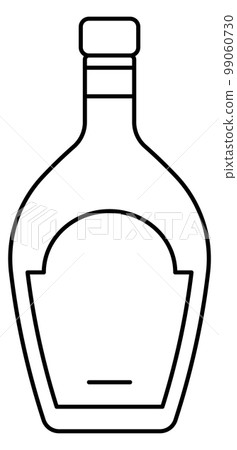 Cognac icon. Alcohol glass bottle linear symbol Cognac icon. Alcohol glass bottle linear symbol 99060730